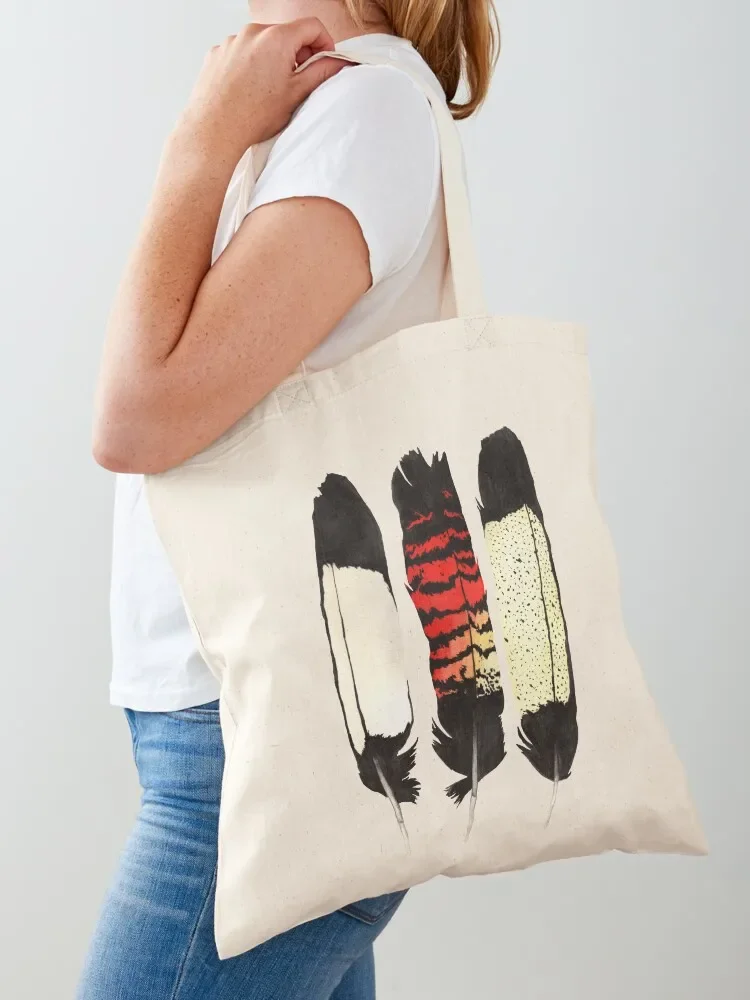 

Australian Black Cockatoo Feathers Tote Bag Shopper handbag personalized tote bag Cloth bag large tote