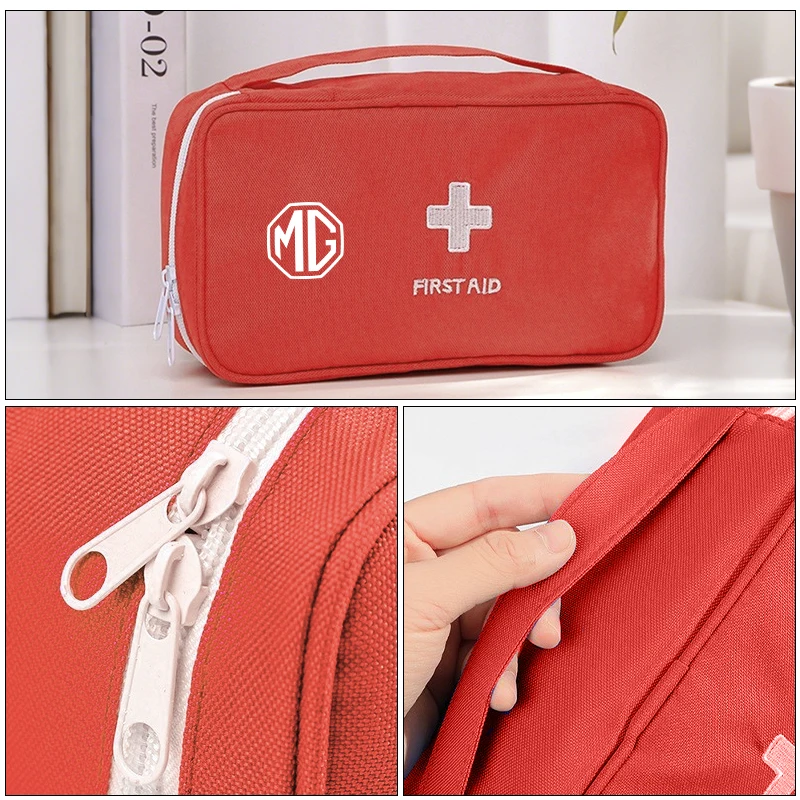 مجموعة أدوات الطب المحمولة للسيارة حقيبة مستلزمات الإسعافات الأولية الخارجية لموريس جراج MG 6 3 5 7 TF ZR ZS HS GS GT Hector RX5 RX8 Gundam