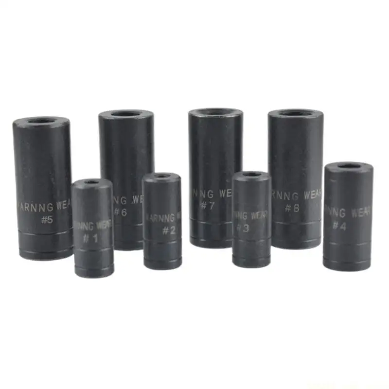 A2BE 8Pcs Tap Socket Wrenches Machine Die Socket Adapters Hexagon Square Driver Thread