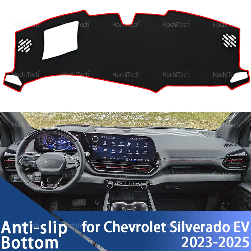 Car Dashboard Cover Avoid Light Pad Instrument Panel Mat Carpets for Chevrolet Silverado EV GMC Sierra EV 2023 2024 2025-Present