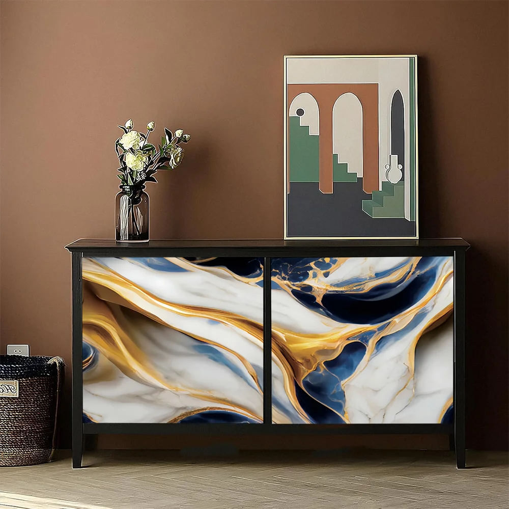 50cm Thick New Marble Decor Contact Paper Oil Proof Kitchen Stickers Self Adhesive Waterproof Removable Wallpaper for Bathroom view 2