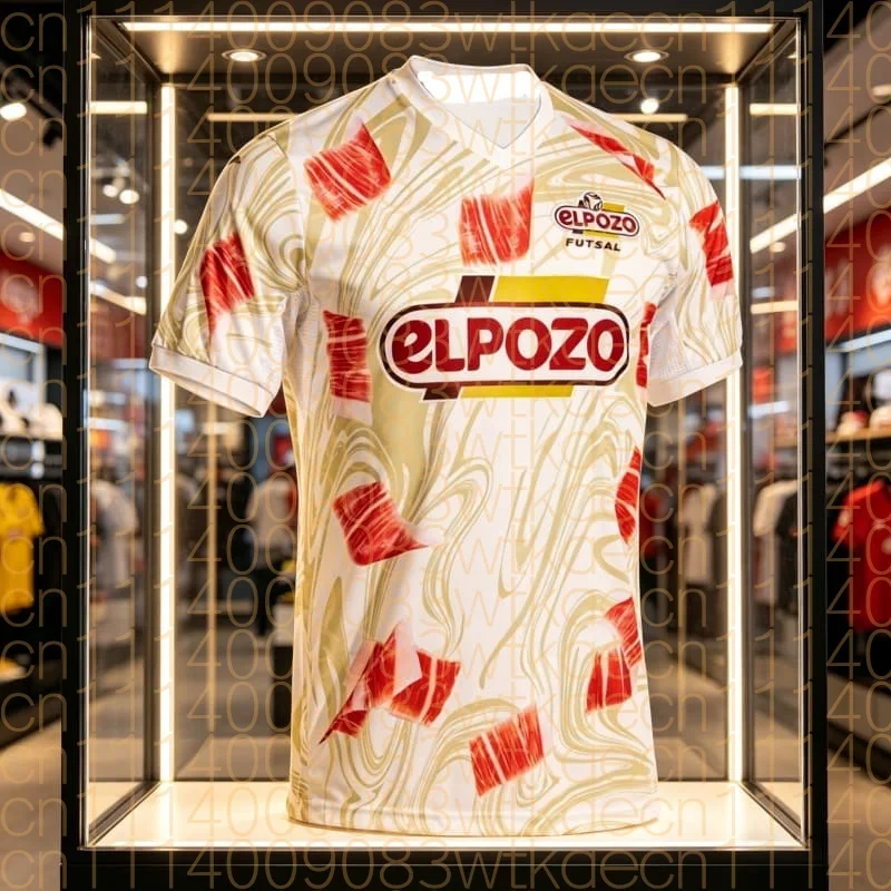 2026 Primera División De Futsal Elpozo Murcia Heim-Fußballtrikot Sportliches Schnelltrocknendes Herren-T-Shirt Kinder- und Damen-Familien-Kinder-T-Shirts – Detail 1