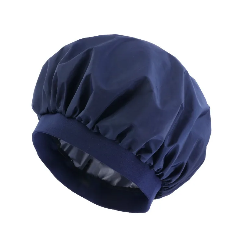 Women Waterproof Bath Hat Elastic Shower Hair Covers Bathing Caps Beanie Beauty Perm Cap Dustproof Hair Cap Bathroom Accessories