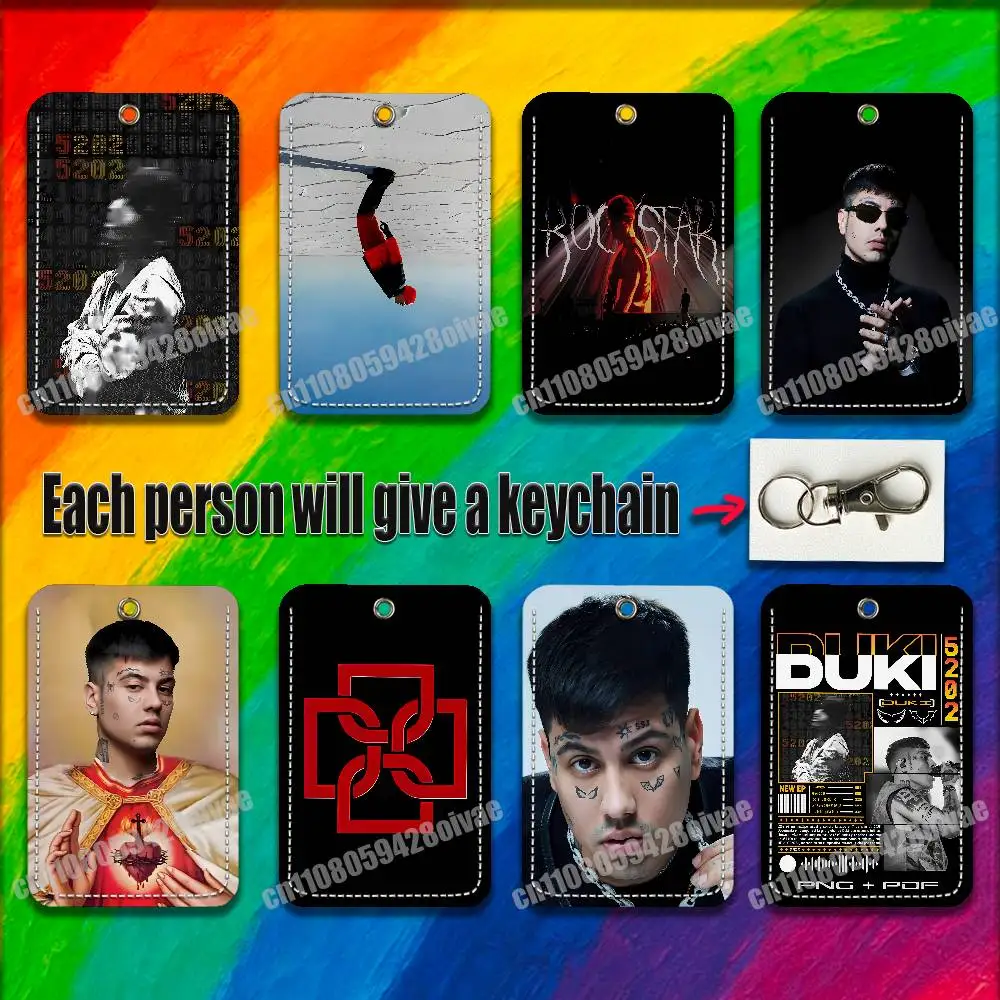 

D-Duki Ameri 5202 For ID Clips Credit Bank Bag Bus Meal Card Holder Cover Pocket Ornament Keychain