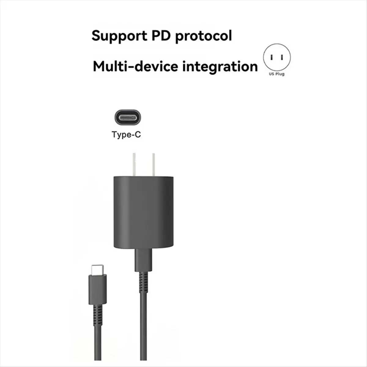 AC Adapter Fast Charger for NS Switch 2 Console Charging Type C USB Power Supply Wall Charger for NS