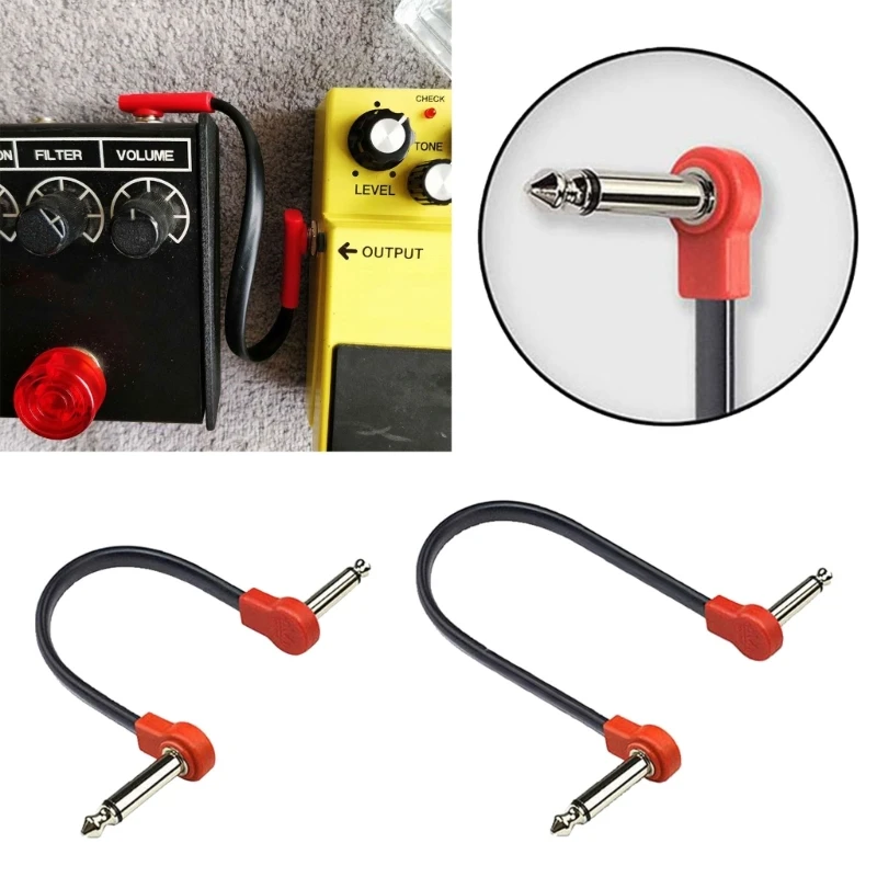 Guitar Effect Pedal Cables 15/20cm 1/4 Plug Wire Patch Cable Musical Instruments Patch Cord Noiseless Cables