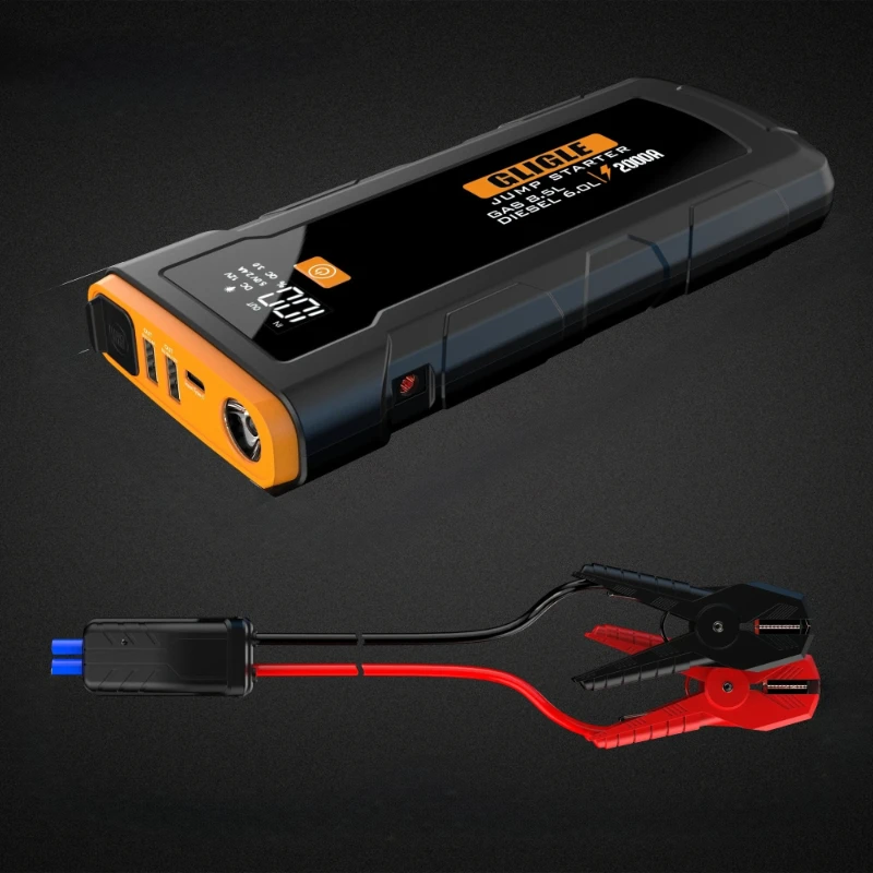 

l 24000mAh hand crank jump starter for car battery 2000A 4000A portable jump start