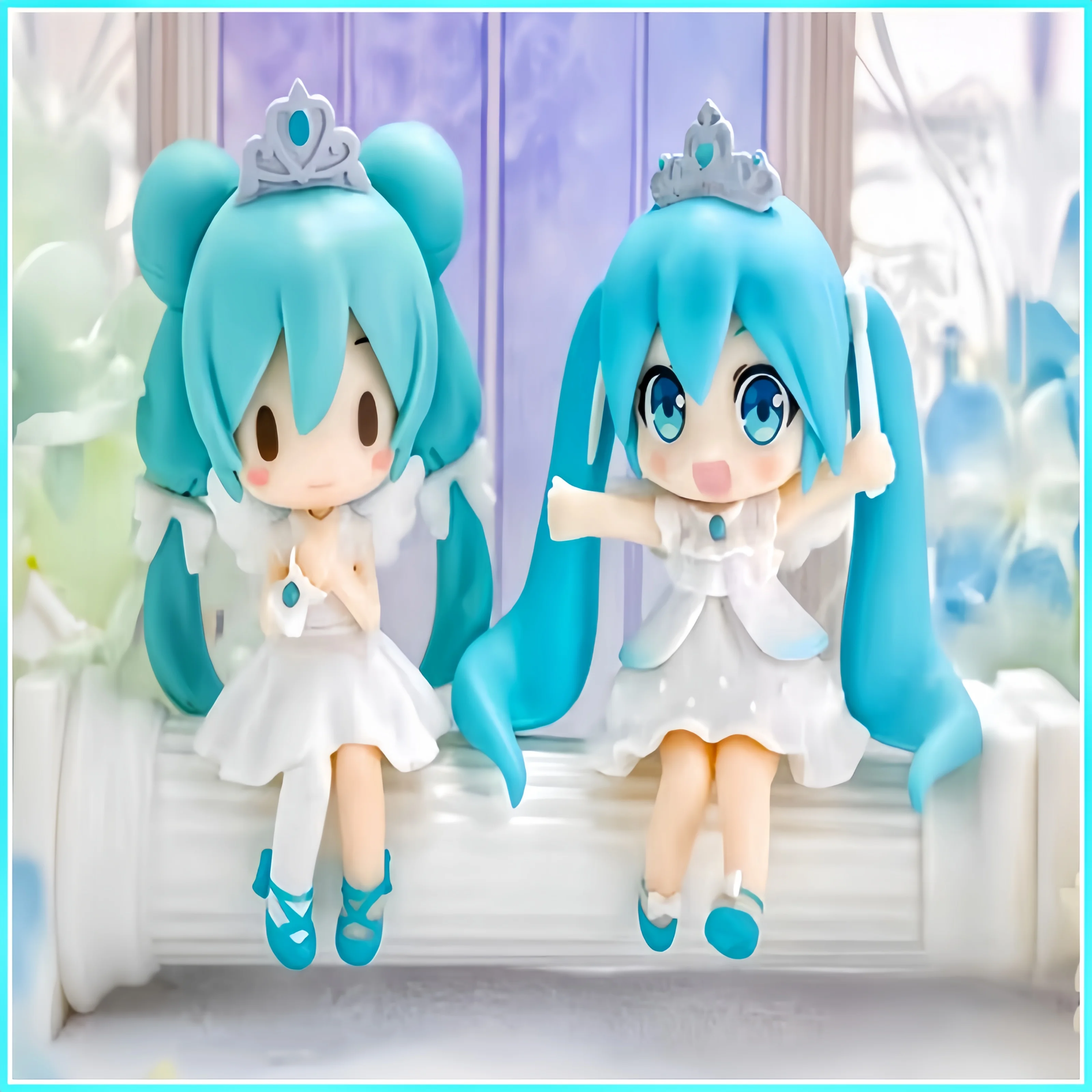 

In Stock Hatsune Miku Angel Princess Q Ver. Virtual Singer Anime Model Figure Cute Desktop Periphery Good Gift Doll For Kid Toys