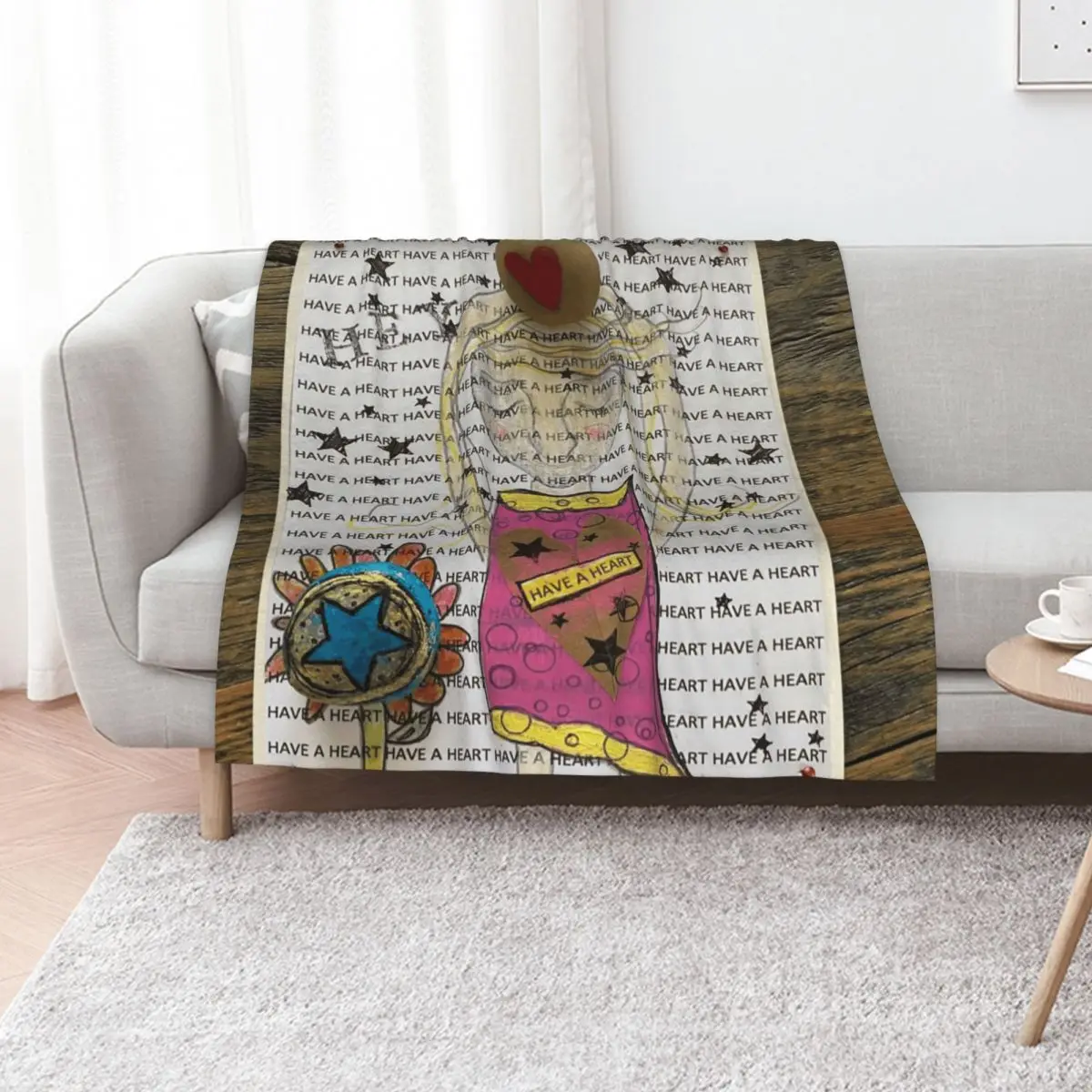 Have a heart Throw Blanket Shaggy heavy to sleep Polar Furrys sofa bed Extra Large Throw Blankets