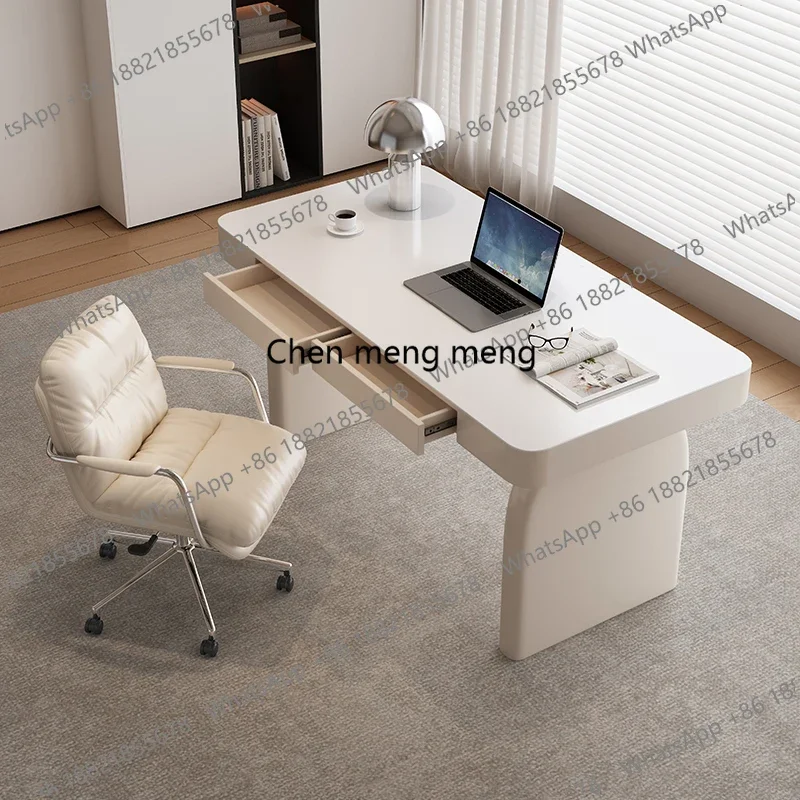 E French Cream Modern Vanity Table Simple Luxury White Makeup Desk Dresser Drawers Integrated Penteadeira Furniture Home
