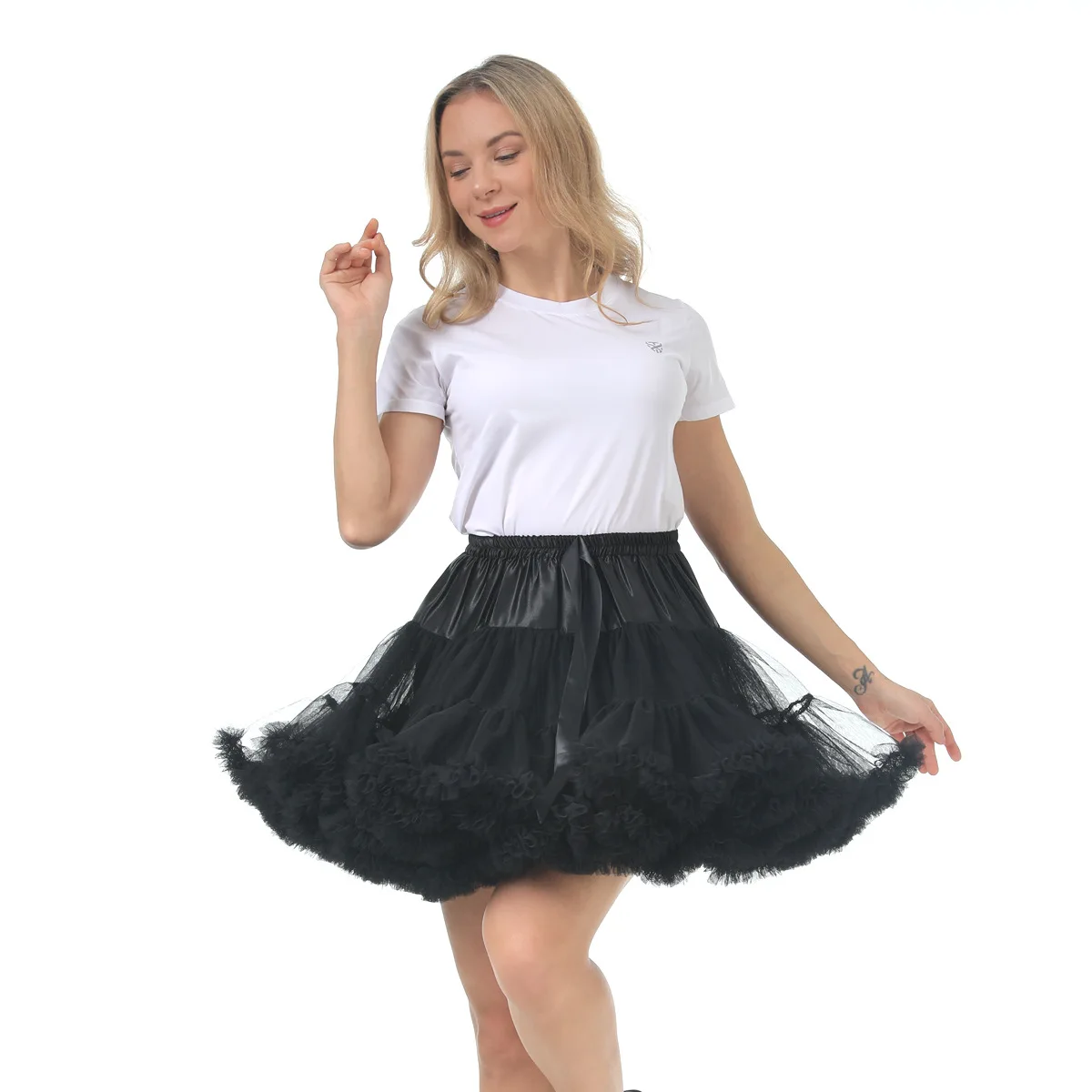 

Women Vintage Tulle Skirt Short Mini Skirts Adult Dancewear Party Costume Ball Gown Mini Skirt Summer 2024 Hot