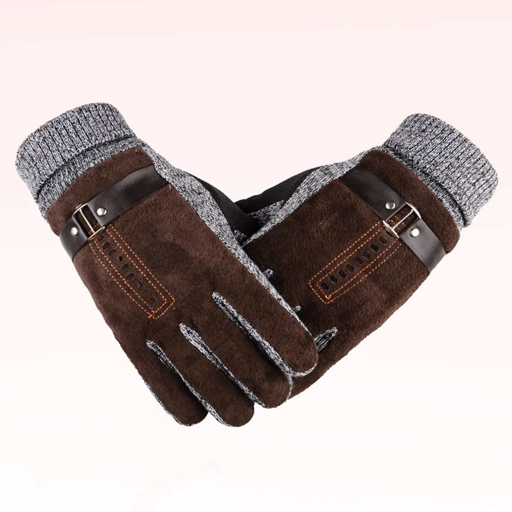

Pigskin For Men Windproof Waterproof Thermal Driving Skiing Outdoor Windproof Gloves Winter Gloves