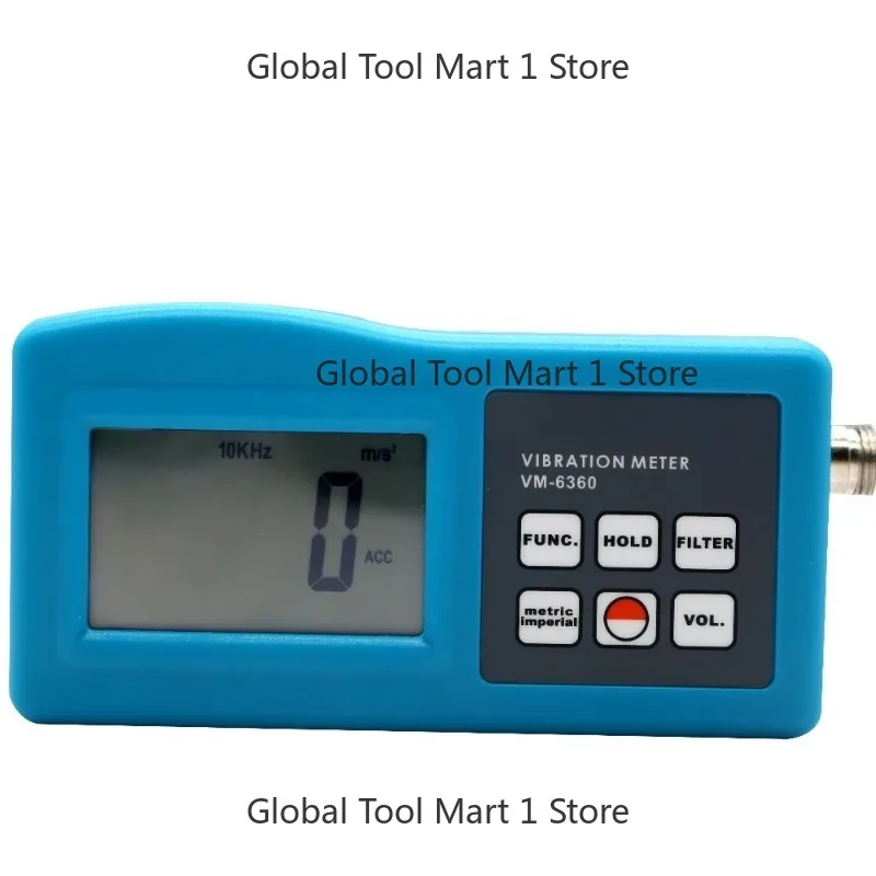 

VM-6360 Digital Vibration Meter Tester Measures Acceleration Velocity Displacement Frequency Gauge Ana0lyzer Tool