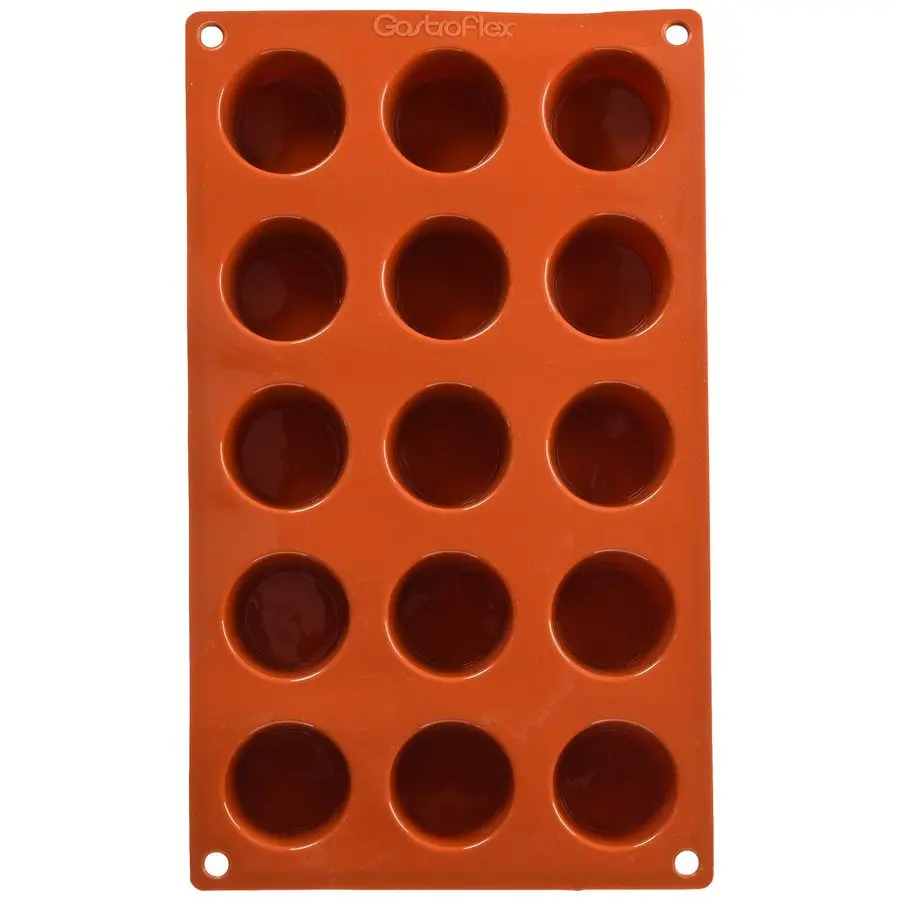 

Bourgeat 257914 Gastroflex Orange Silicone, 15 отделений, 1 унция. Формочка для мини-маффинов