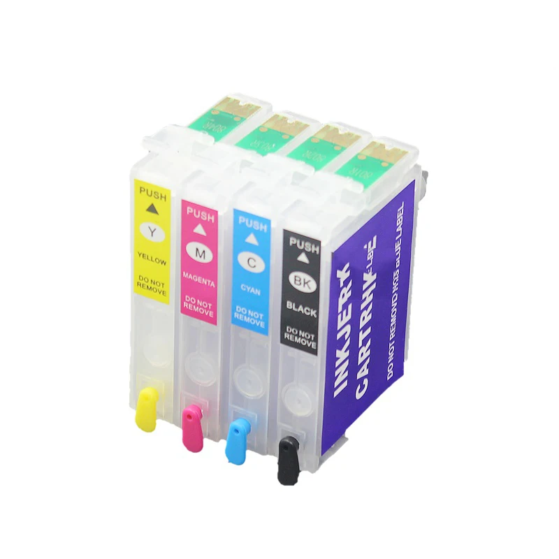 Vilaxh 4pcs T1291 Refillable Ink Cartridge for Epson Stylus SX430W SX235W SX230 SX420W SX425W SX435W SX440W SX445W SX525WD