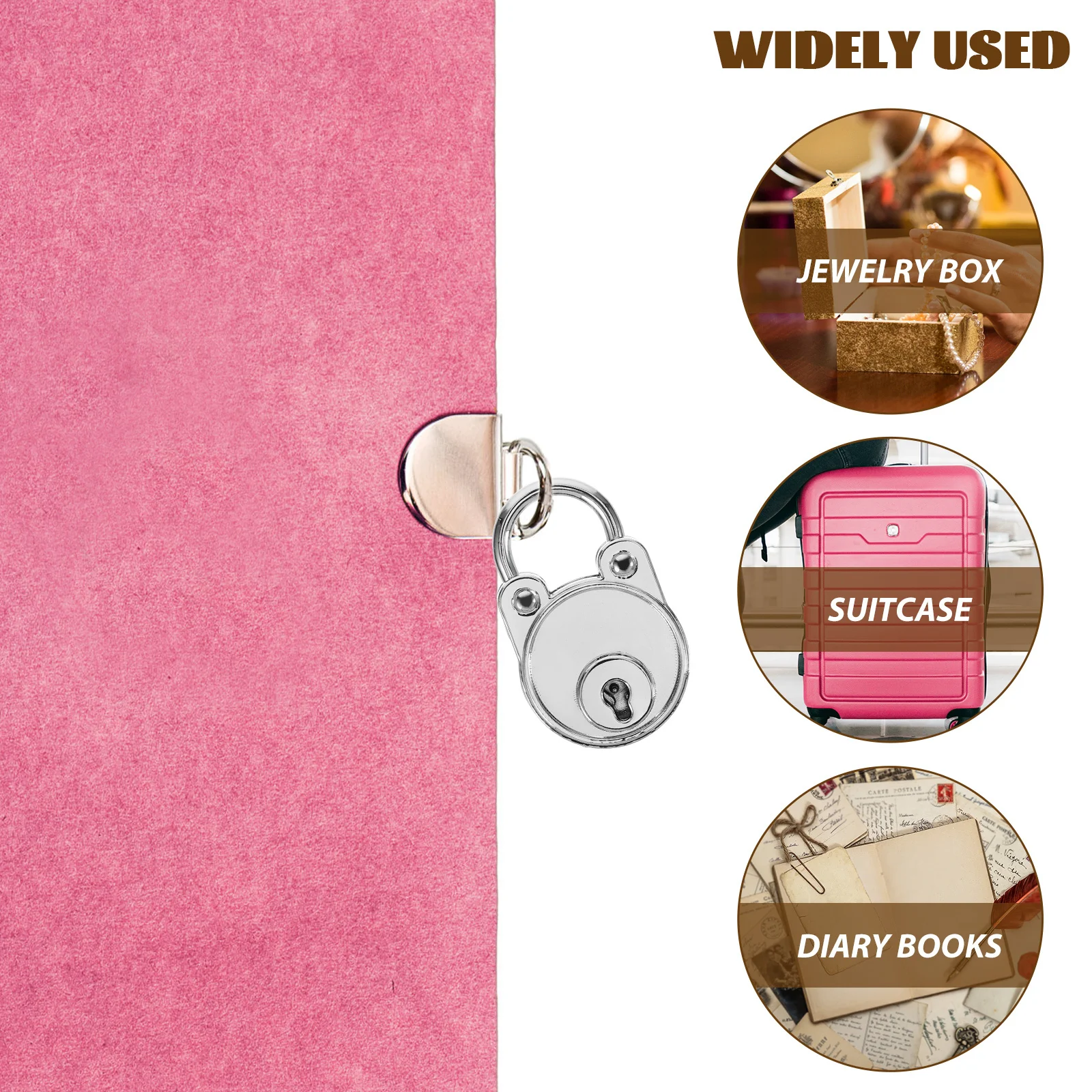 

Small Zinc Alloy Bear Shape Padlock Cute Metal Lock for DIY Diary Decorative Small Padlocks Key Cute Lock Bear Shaped Padlock