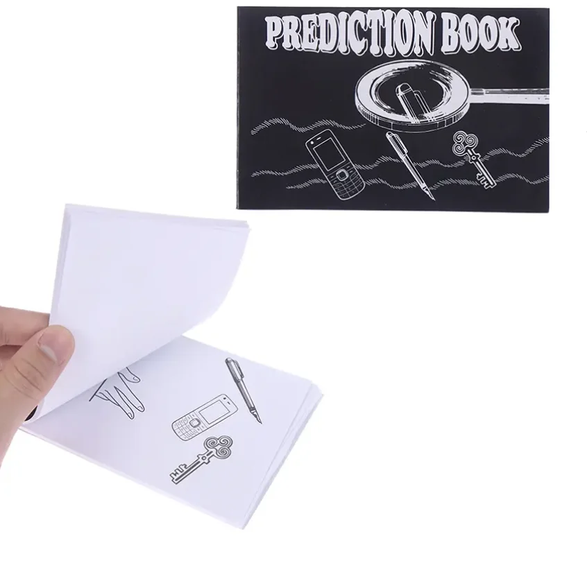Libro de predicción negro, técnicas de libros mágicos, accesorios mágicos, escenario de truco, accesorios de comedia de fuego, habilidades para principiantes