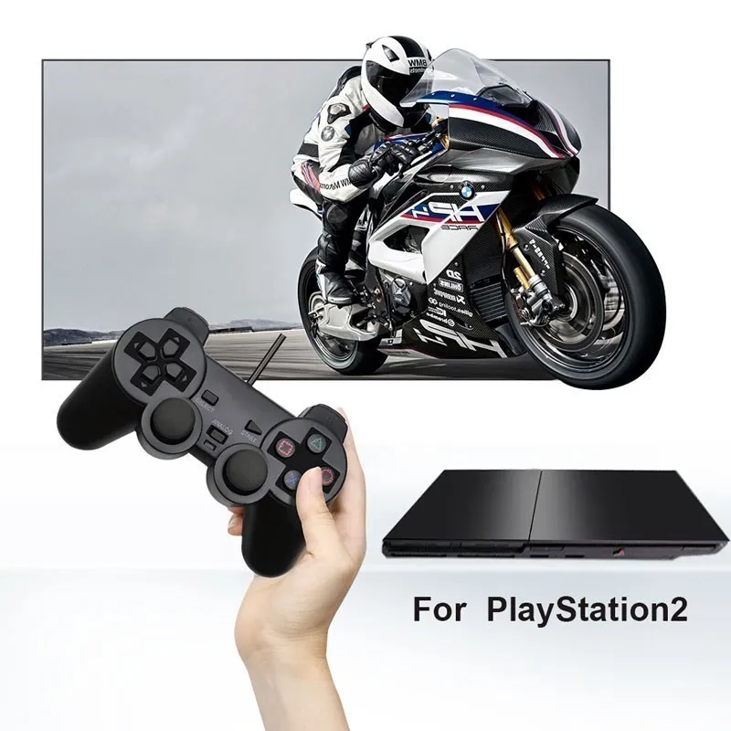 لوحة ألعاب سلكية لوحدة تحكم Sony PS2 لعصا التحكم للبلاي ستيشن 2 اهتزاز صدمة Joypad ملحقات وحدة تحكم USB سلكية للكمبيوتر الشخصي
