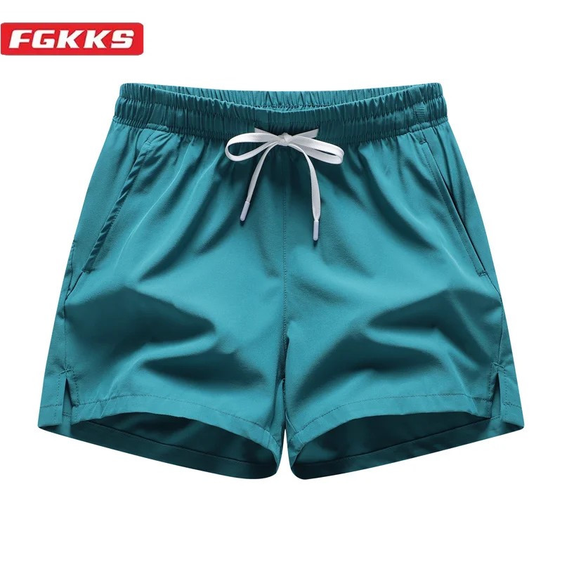 

Шорты FGKKS мужские однотонные, повседневные Узкие пляжные штаны, пять точек, для улицы, 2024