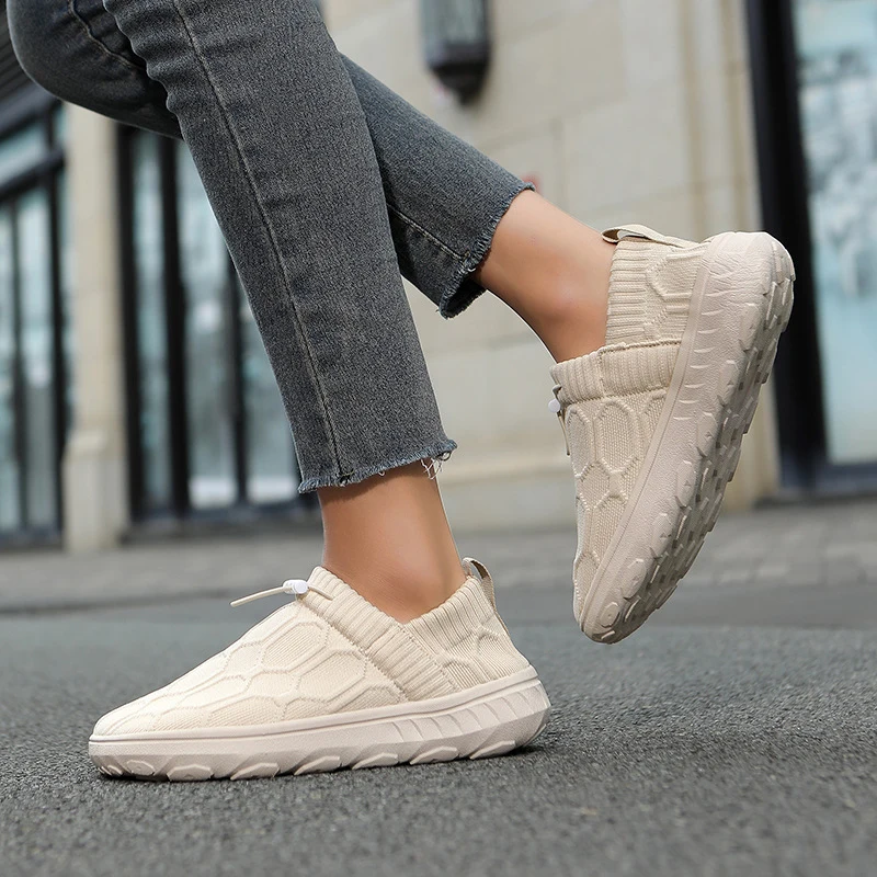 

Breathable Knitted Men's Vulcanized Shoes Male Slip-on Casual Shoes Fashion Comfortable Man Outdoor Running Footwear