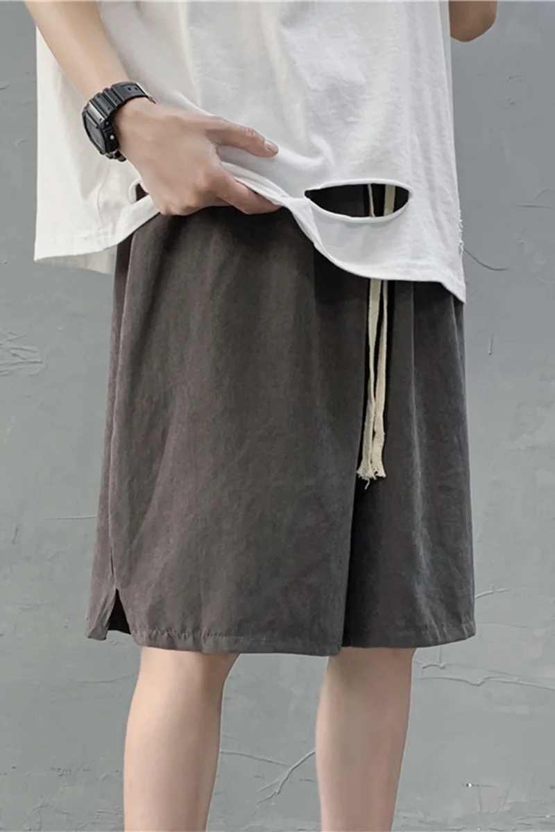 Japanese Harajuku Cargo Shorts Half Lengh Loose Shorts Summer Men Boy Plus Size Street Shorts Thin Cool Free Hip Hop Shorts