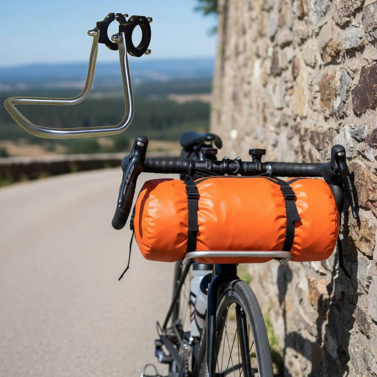 Secure Stainless Steel Bike Front Rack Cargo Carrier Sturdy Pannier Mount for Commuting Cycling Accessories
