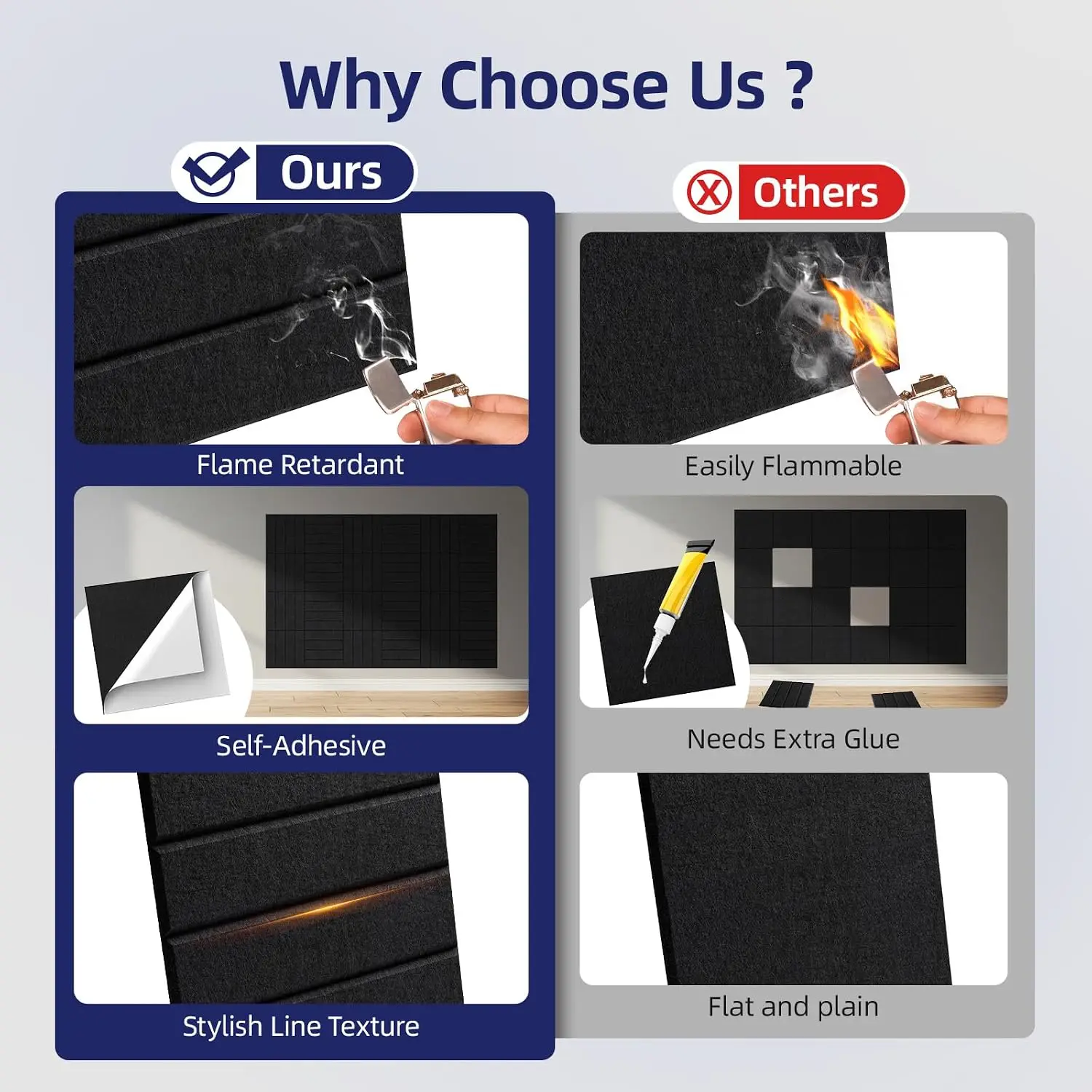 Sound Proof Panels And Door Soundproofing Acoustic Panels Reduce Noise With Self-Adhesive Easy