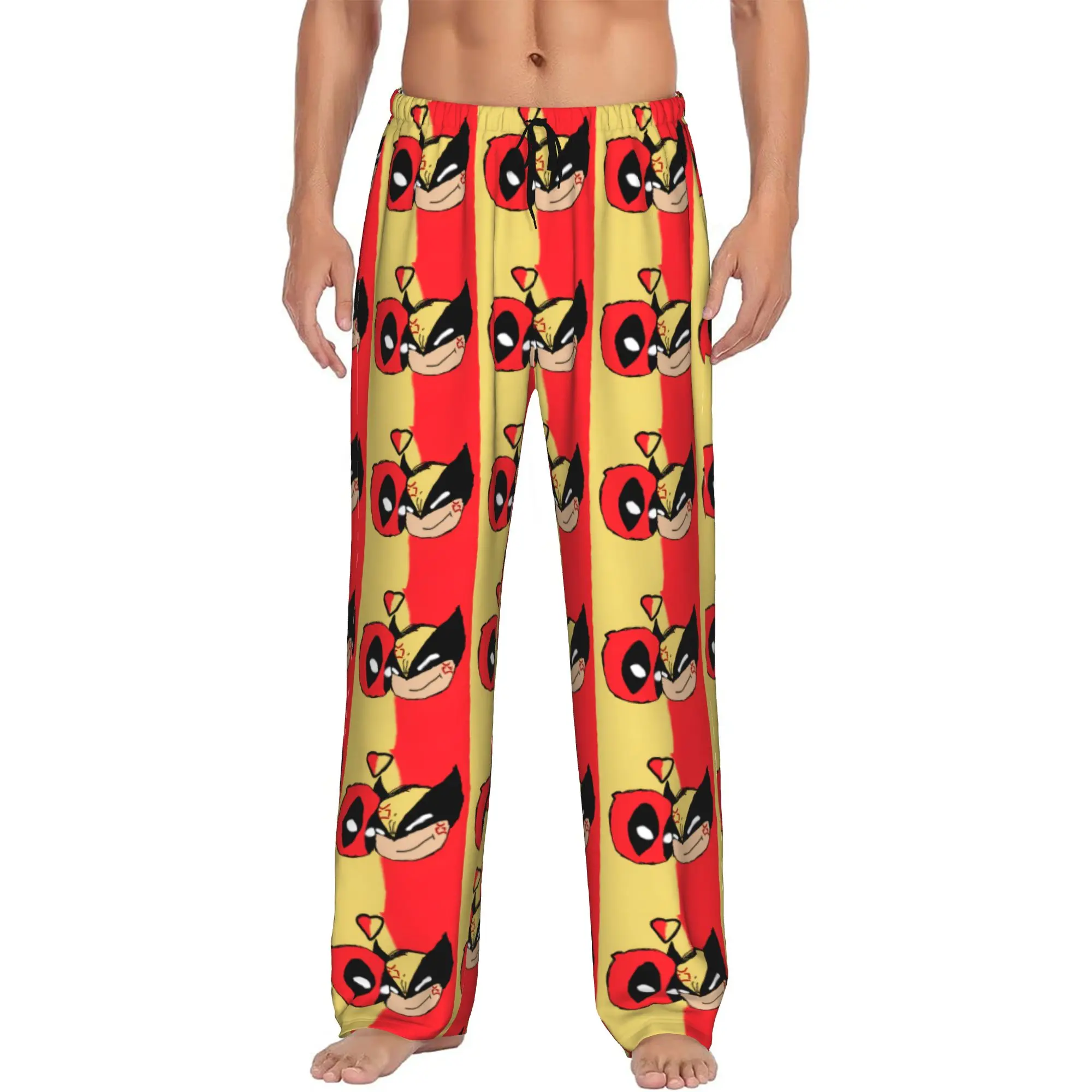 

Custom Print Men's W-Wolverine Comic Wallpaper Pajama Pants Sleepwear Sleep Lounge Bottoms with Pockets