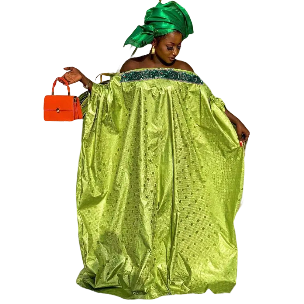 

Traditional Bazan printed dress, elegant wedding gown for parties, ladies' traditional attire