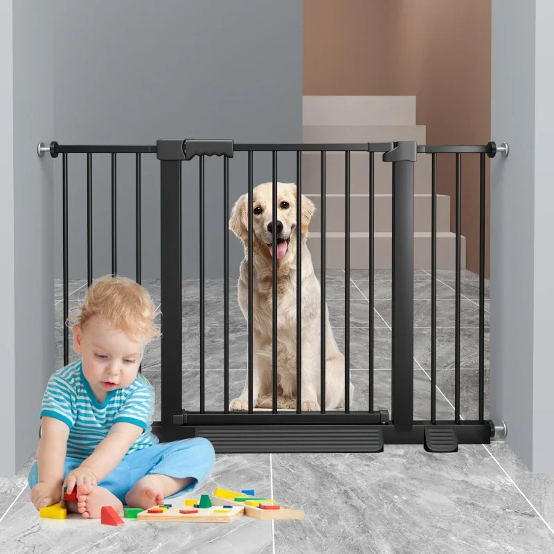 Pet Indoor Safety Fence, Dog and Cat Protection Gate, Staircase Guardrail, Automatic Door Closing, Durable Install