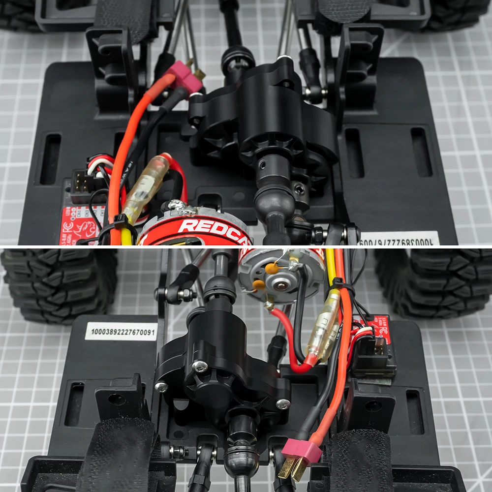 AXSPEED Metal Transmission Gearbox for 1/10 Redcat Ascent RC Crawler Car Center Gear Box Upgrade Accessories