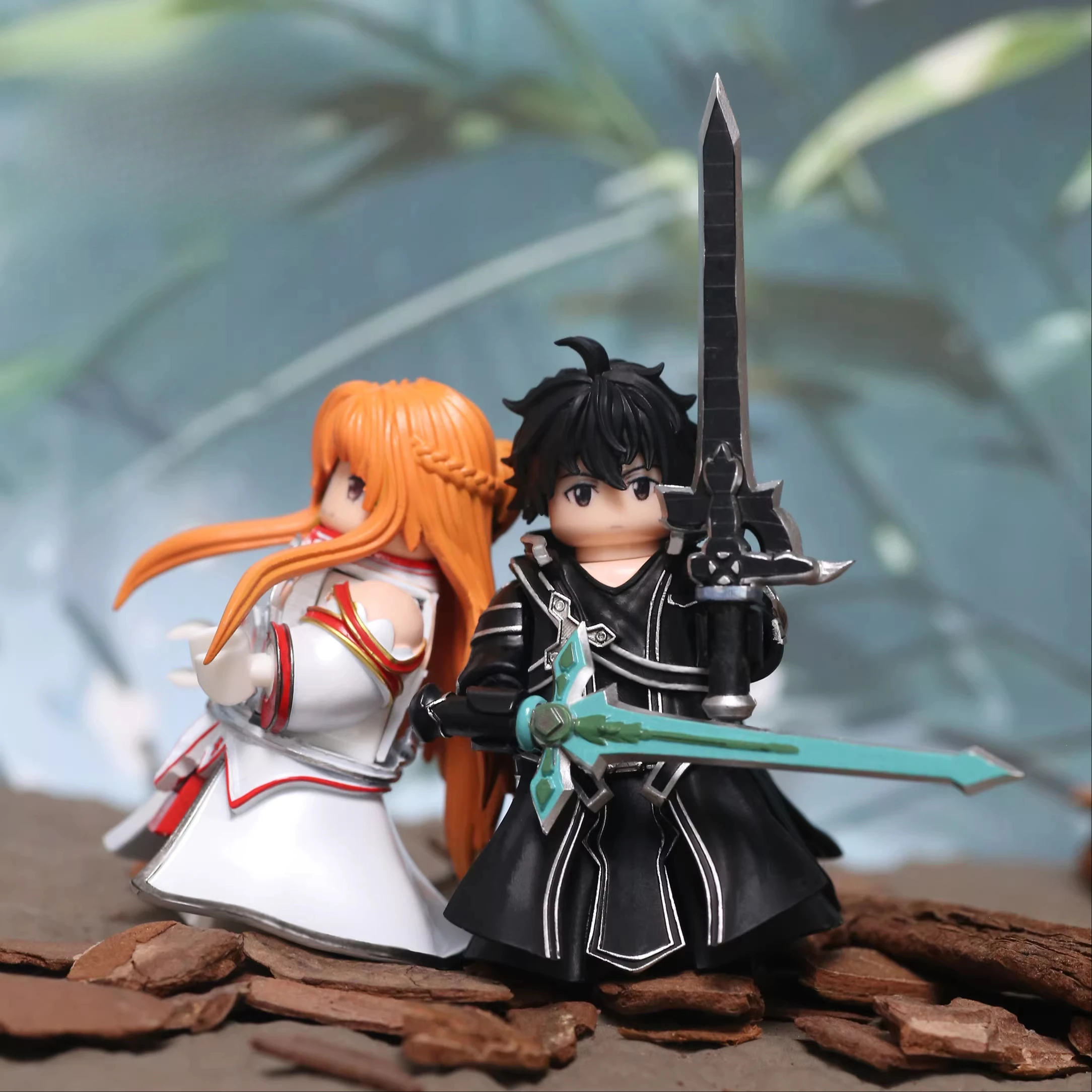 Yuuki Asuna Anime-Figur 5cm SAO Anime PVC-Modell Bausteine Dekorative Ornamente Ideales Geburtstagsgeschenk Spielzeug