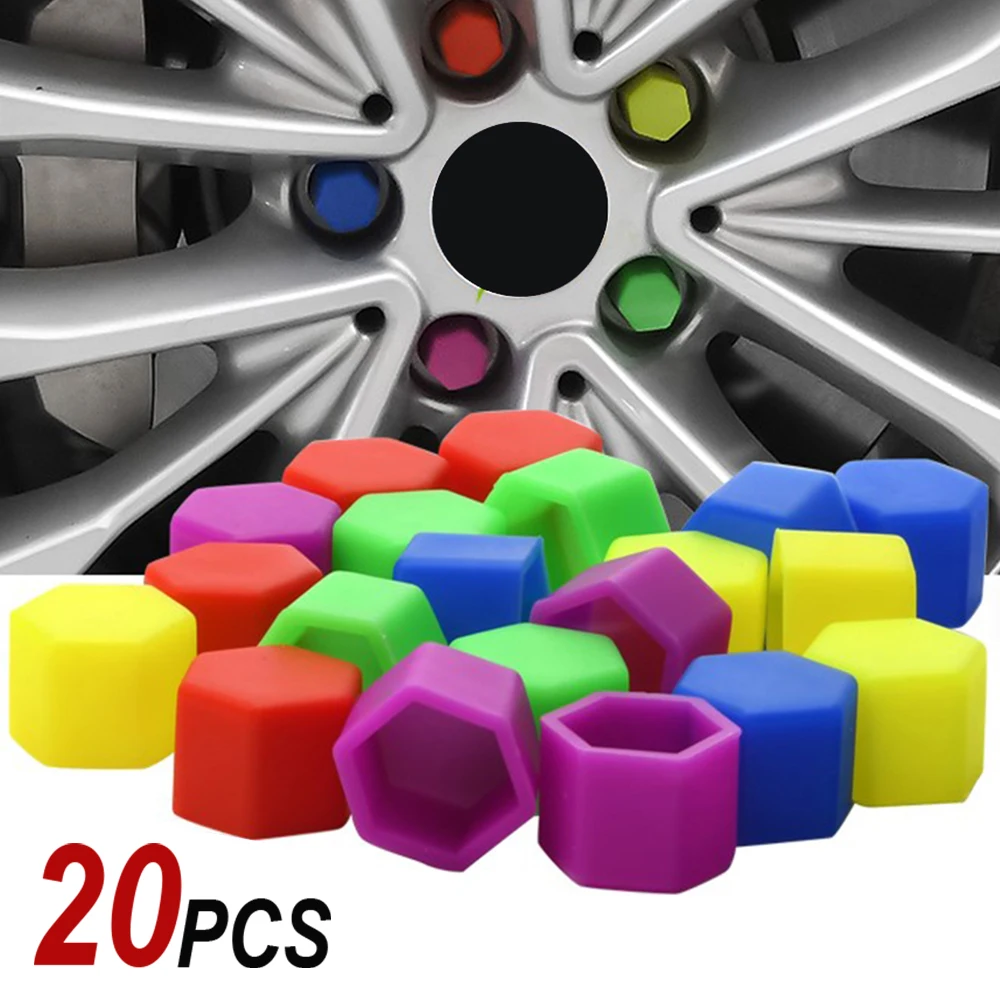 17/19/21mm Car Wheel Nut Caps Protection Cover Cap Anti-Rust Auto Hub Screw Cover Car Tyre Nut Bolt Exterior Decoration Silicone