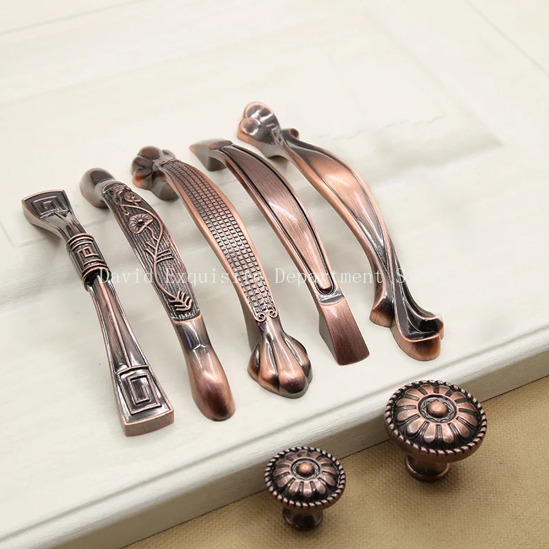 10PCS European Zinc Alloy Cabinet Handles Wadrobe Door Pulls Drawer Knobs Kitchen Cupboard Handles Furniture Handle Hardware