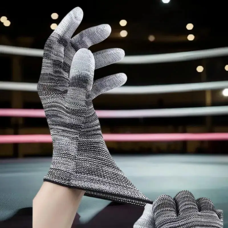 

Антистатические пылезащитные перчатки из полиэстера с полиэфирным покрытием, 12 пар для автомобильной виниловой пленки и установки оттенка окон