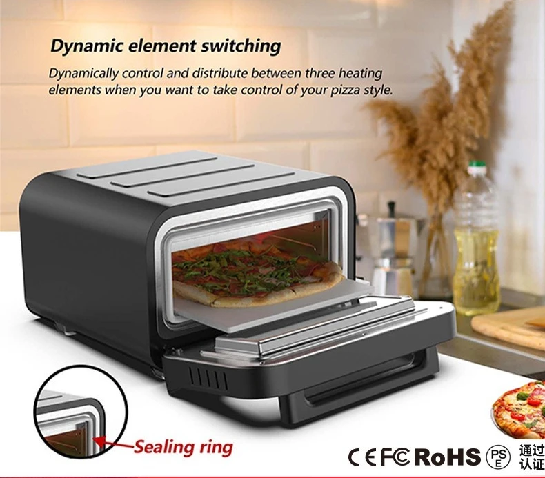Pizza Machine Multifunctional Household Electric Oven 1700W High Power Large Capacity Fully Automatic Electric Oven