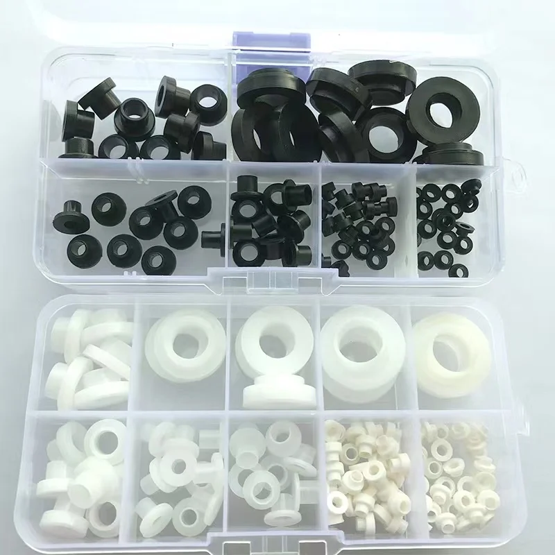 T-Type Washer Nylon Transistor Gasket The Step T-Type Plastic Washer Black White Insulation Spacer Screw Thread Protector Kit