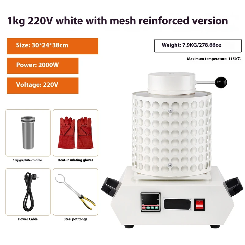 Thermocouple Universal Melts Electric Furnace Copper Gold Heat Treatment Melting Electric Arc Heating Kilns Furnace