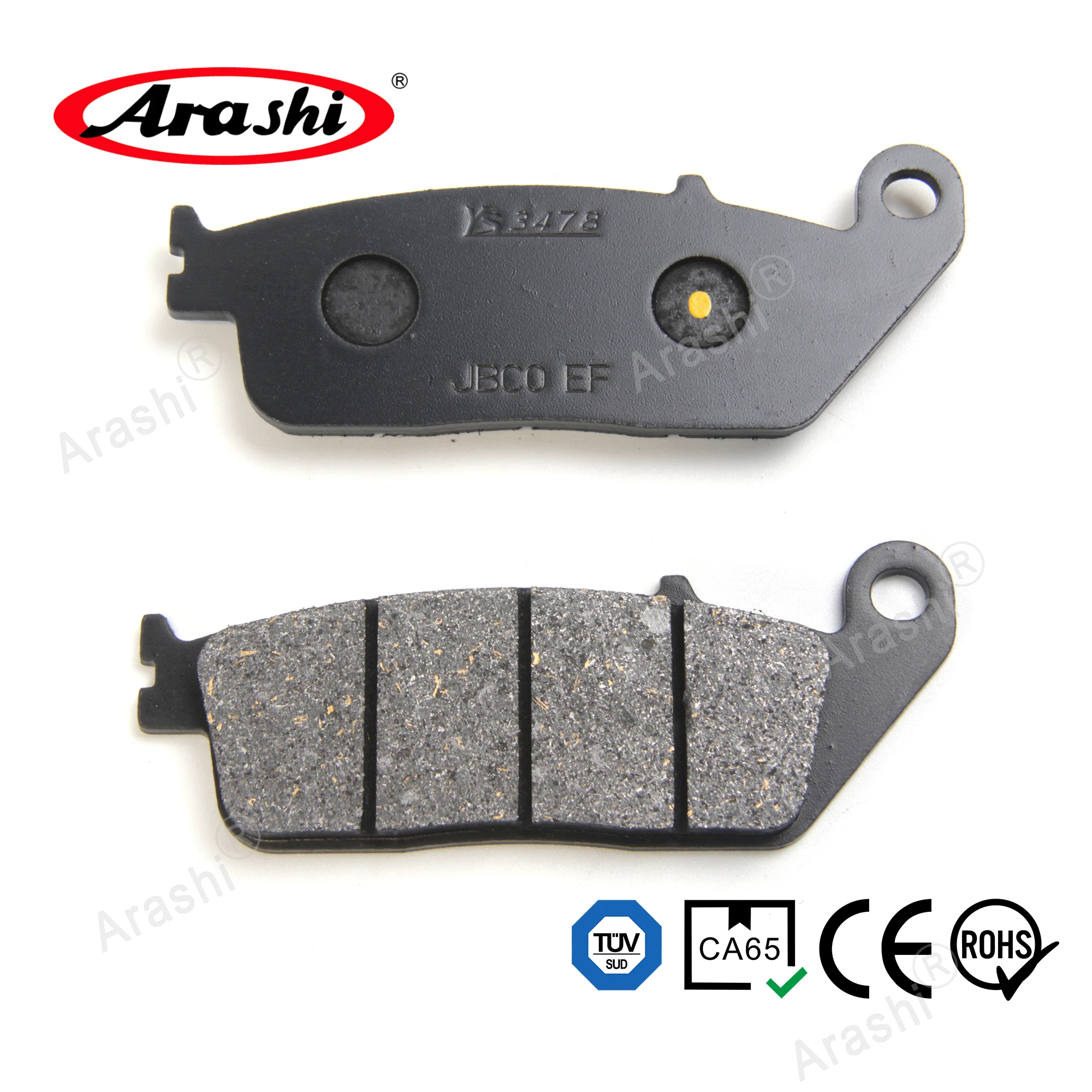 Arashi Organic Front Rear Brake Pads For HONDA CMX 300 Rebel 2018-2021 / CMX 500 Rebel 2018 2019 2020 2021 2022 2023 2024 view 3