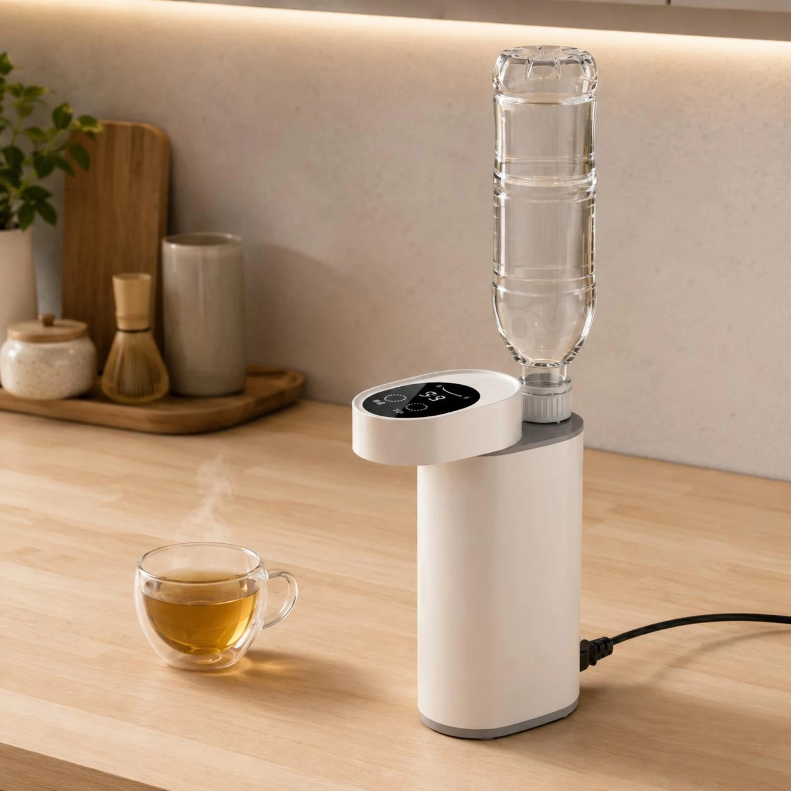 Instant Hot Electric Water Dispenser Bucket Water Compatible Touch Control Heating Machine for Kitchen or Desk view 6