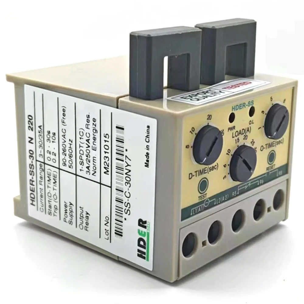 Elektroniczny przekaźnik nadprądowy HDER-SS 05N 30N 60N 90-260V 180-440V