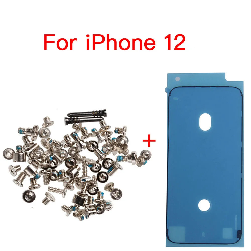 Full Set Screws Replacement For iPhone 7 8 Plus X XR XS 11 12 Mini Pro Max Include Bottom Screw And Waterproof Tape