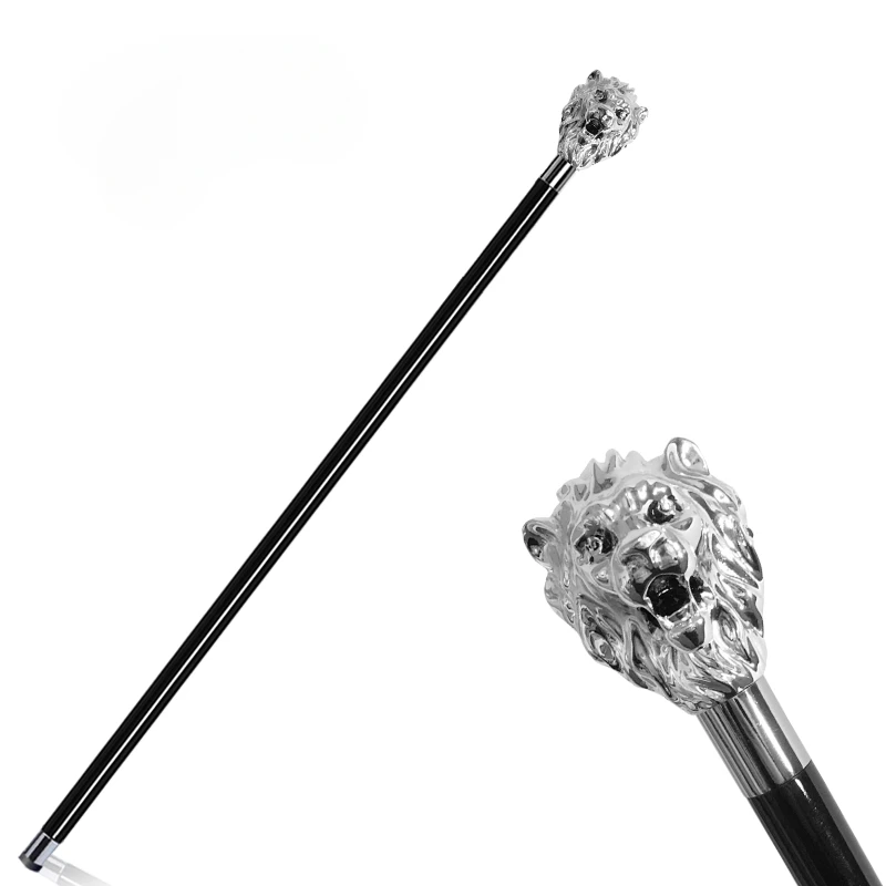 BIJIA gentleman's walking stick civilization stick crutch scepter British style domineering silver lion civilization walkin