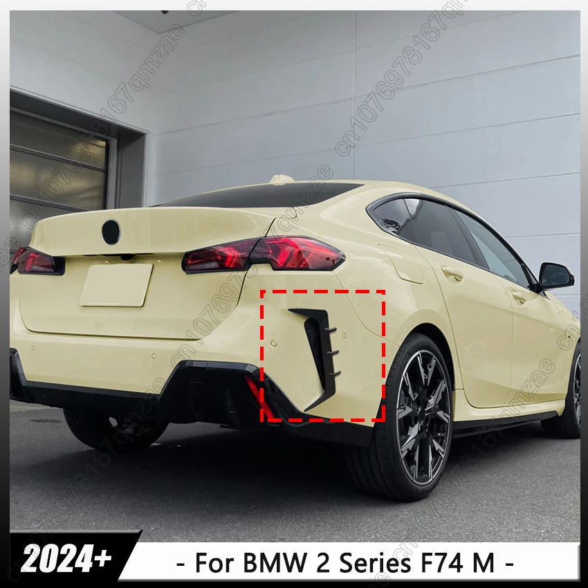 

For BMW 2 Series F74 M Sport 2024 2025 Car Rear Bumper Side Spoiler Lip Splitter Air Vent Canard Body Kit Wind Knife