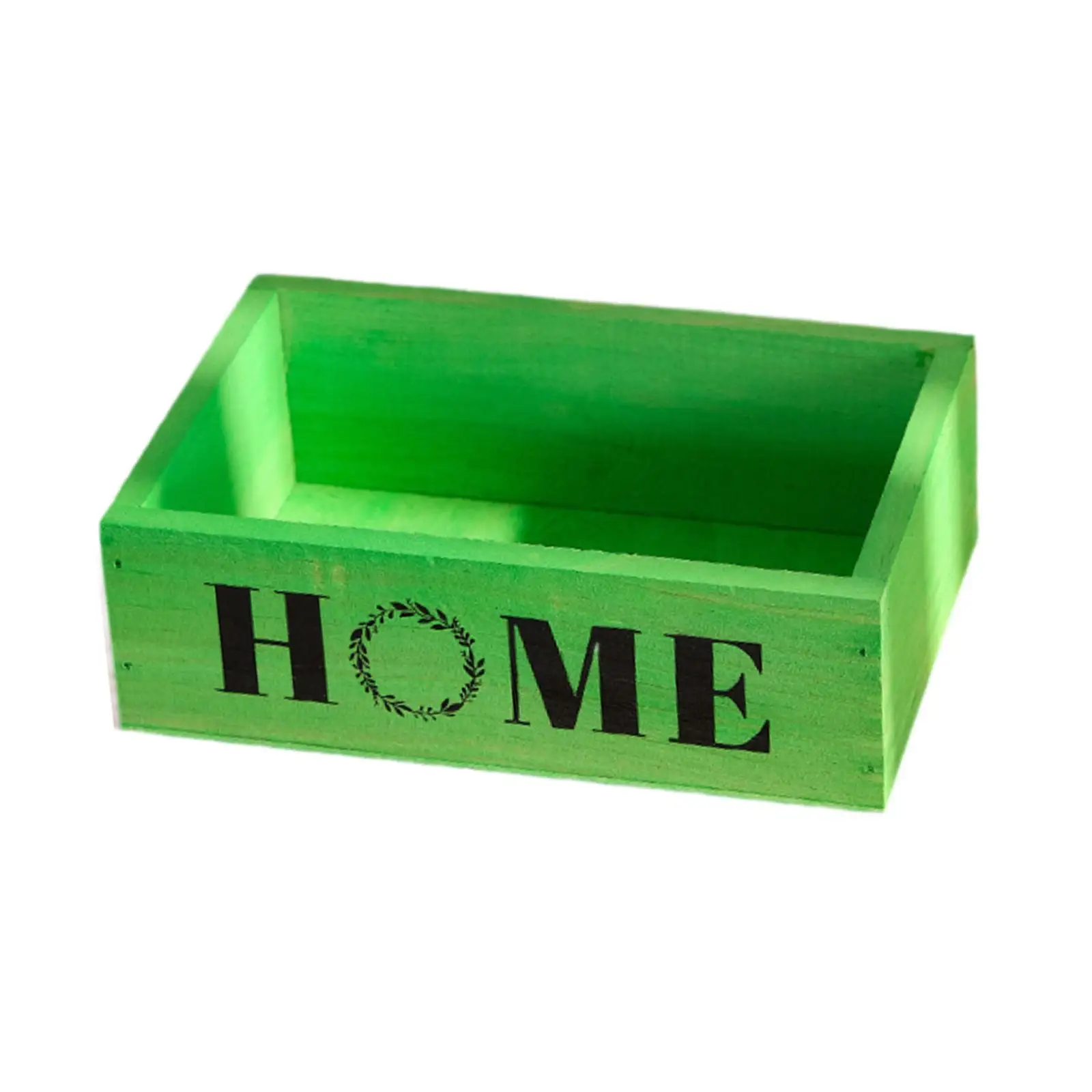 Rectangular Wooden Planter Box for Succulent Plants Hand Painted Decorative Flower Pot Tabletop Centerpiece Vintage Container