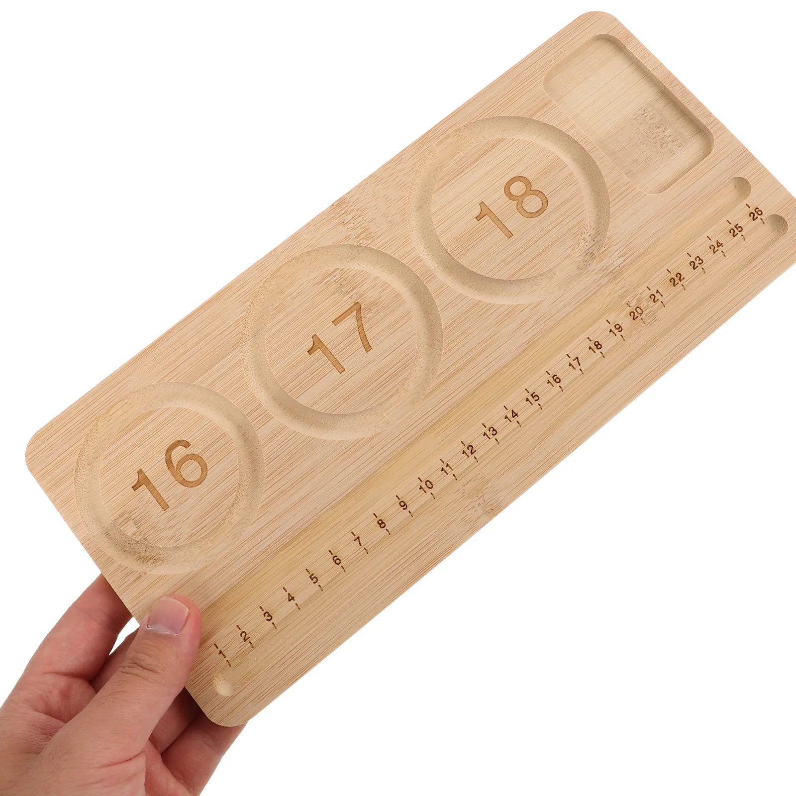 

Premium Bamboo Bead Tray DIY Jewelry Making Board with Measuring Scale for Bracelets Necklaces Beading Organizer Design Mat