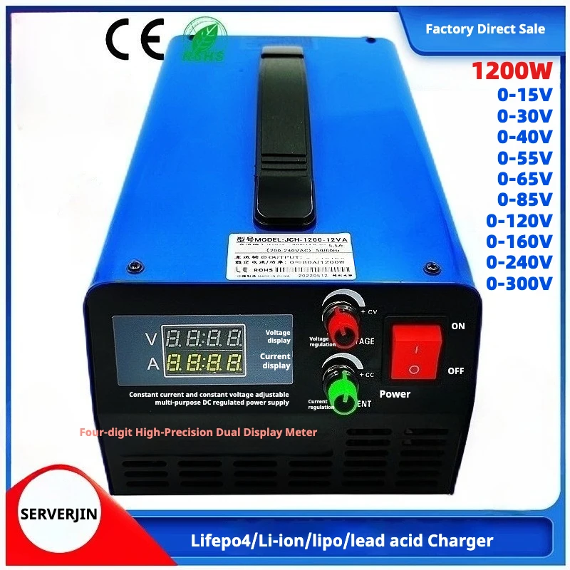 

1000W Adjustable Charger Lifepo4 Battery 0- 120V 300V 90V 58.4V 20A 30A 48V 60V 72V 58.4V 87.6 84V 50A For Li ion LTO