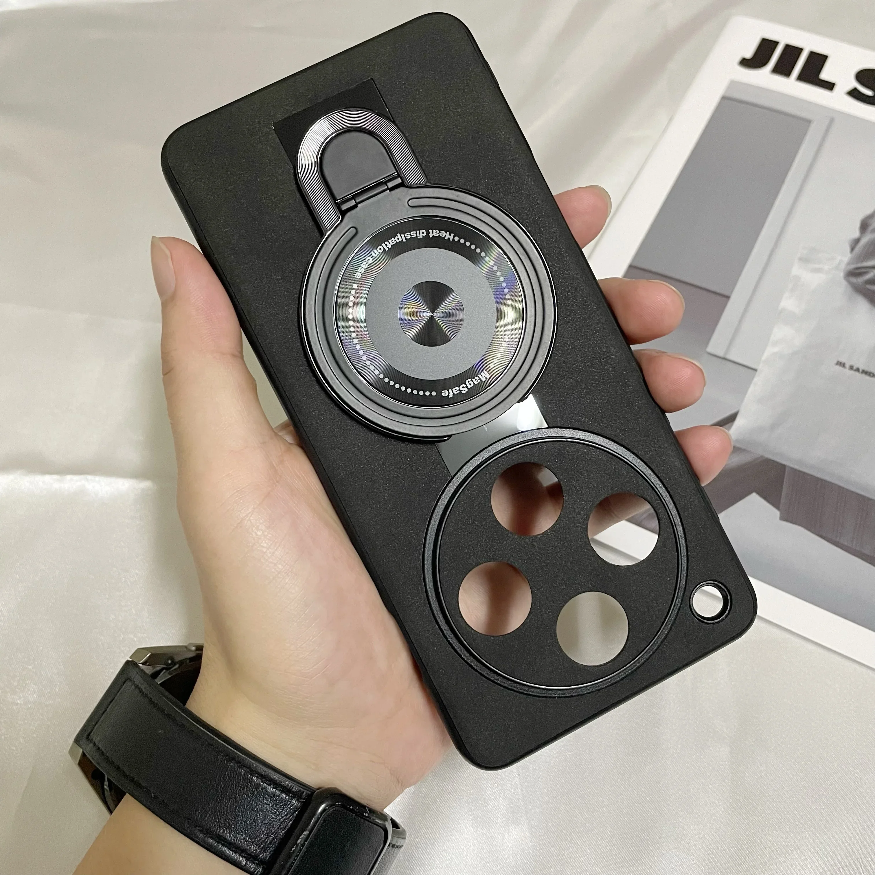 Luxury PU Leather case For Honor 200 Pro Case Magnetic  Bracket Back Cover