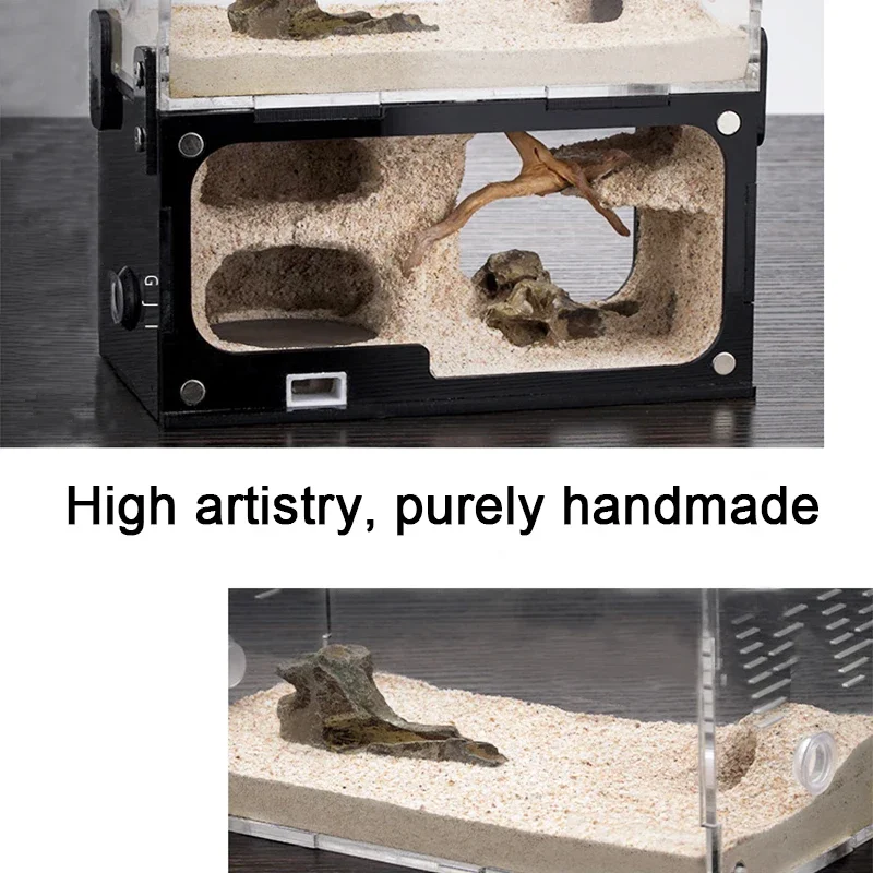 Concrete Ant Farm with Decorate Root Ant Nest Unlimited Vertical Expansion Anthill Ant House Insect Workshop Ant Kennel Castle