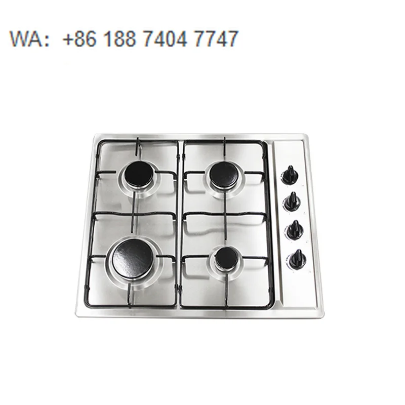 

Hot Sale High Quality Built in Gas Cooker 4 Burners Stove Stainless Steel Front Control Metal Knobs LPG Gas Hob Safety Device